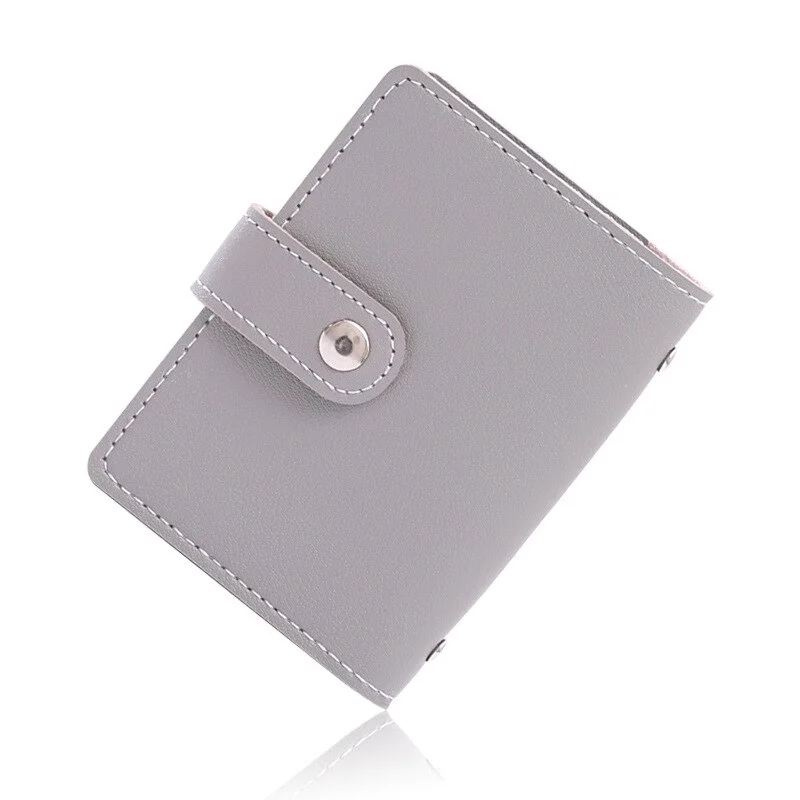 Mongw New Anti-theft ID Credit Card Holder Fashion Women's 26 Cards Slim PU Leather Pocket Case Purse Wallet for Women Men Female