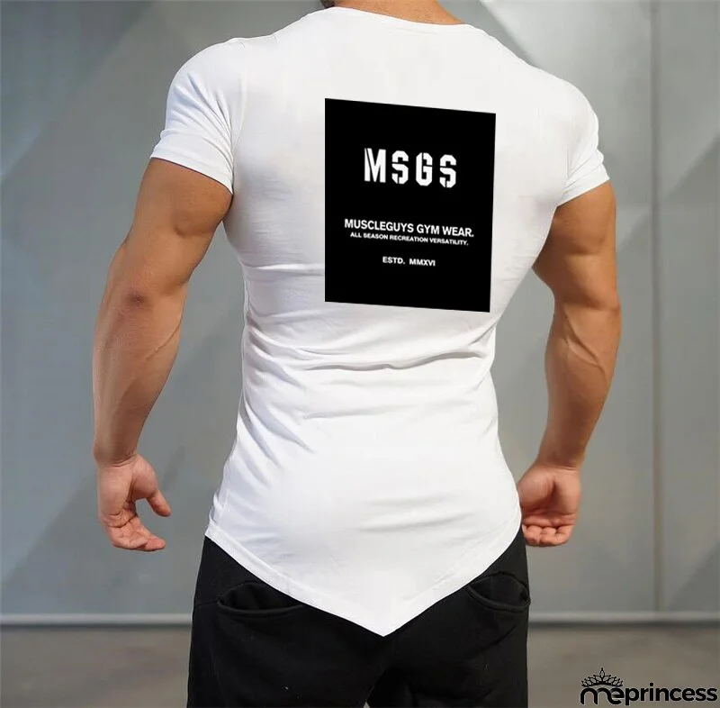 Men's V-Neck Short Sleeve Quick Dry Compression Gym Wear T-Shirt