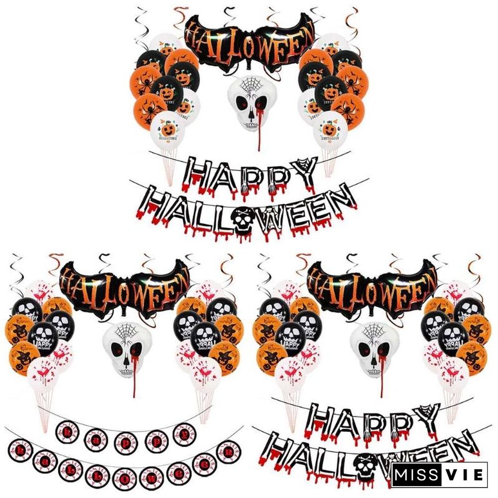 Halloween Balloon Set Indoor Outdoor Graden Party Decoration