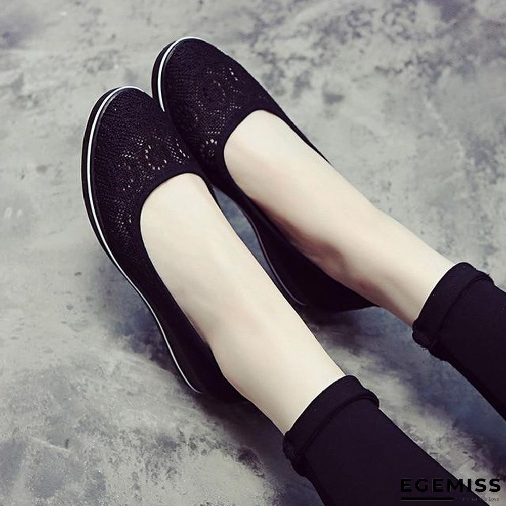 Canvas Nurse Solid Women Flats Platform Casual Shoes | EGEMISS