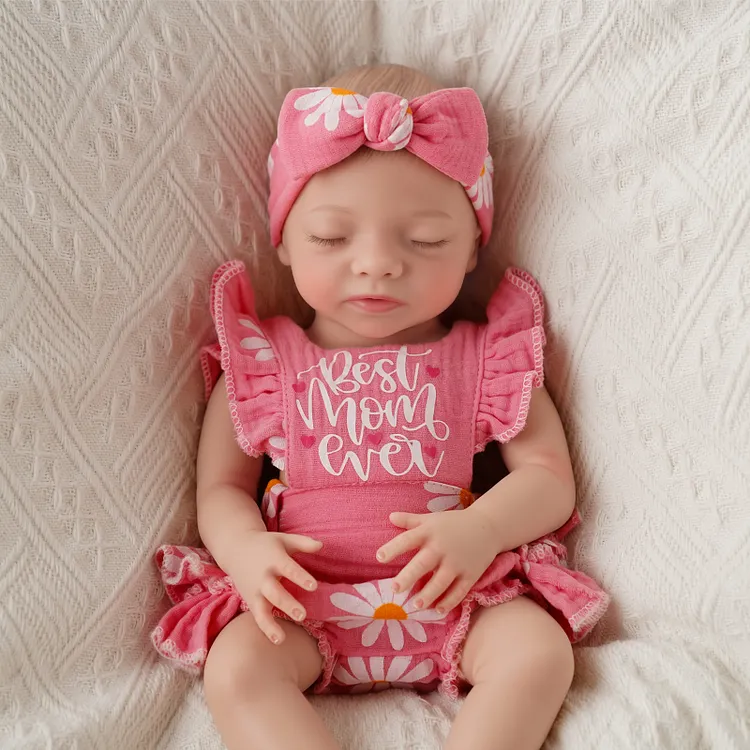 Babeside Aurora 16" Silicone Reborn Baby Girl Doll &ndash; &ldquo;Best Mom Ever&rdquo; Daisy Outfit Gift