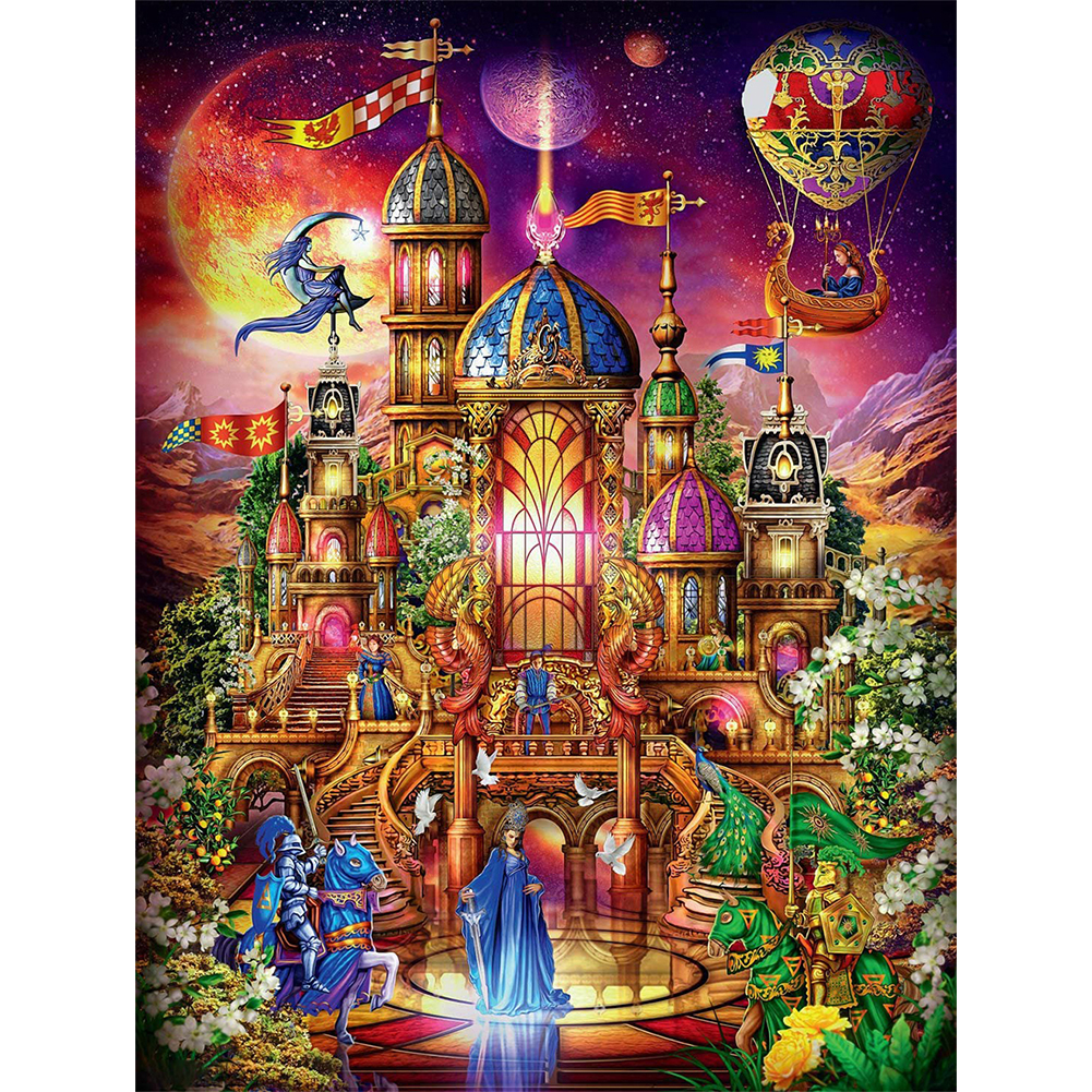 

40*50CM-Round Drill Diamond Painting-Fantasy Castle, 501 Original