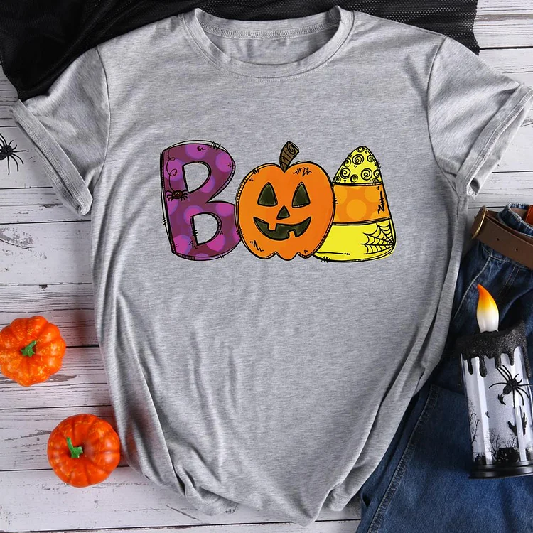 Boo Pumpkin Head  T-Shirt Tee-08061-Annaletters