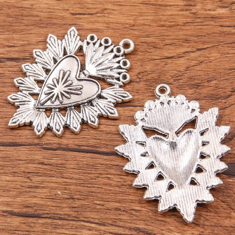 1 Piece Alloy Heart Shape Skull Pendant Jewelry Accessories