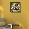 Diamond Painting-DIY Round Part AB Drill Girl Reading Book(45*45CM)