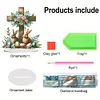 Acrylic 2D Flat Print Easter Cross DIY Desktop Diamond Art Kit for Bedroom Table