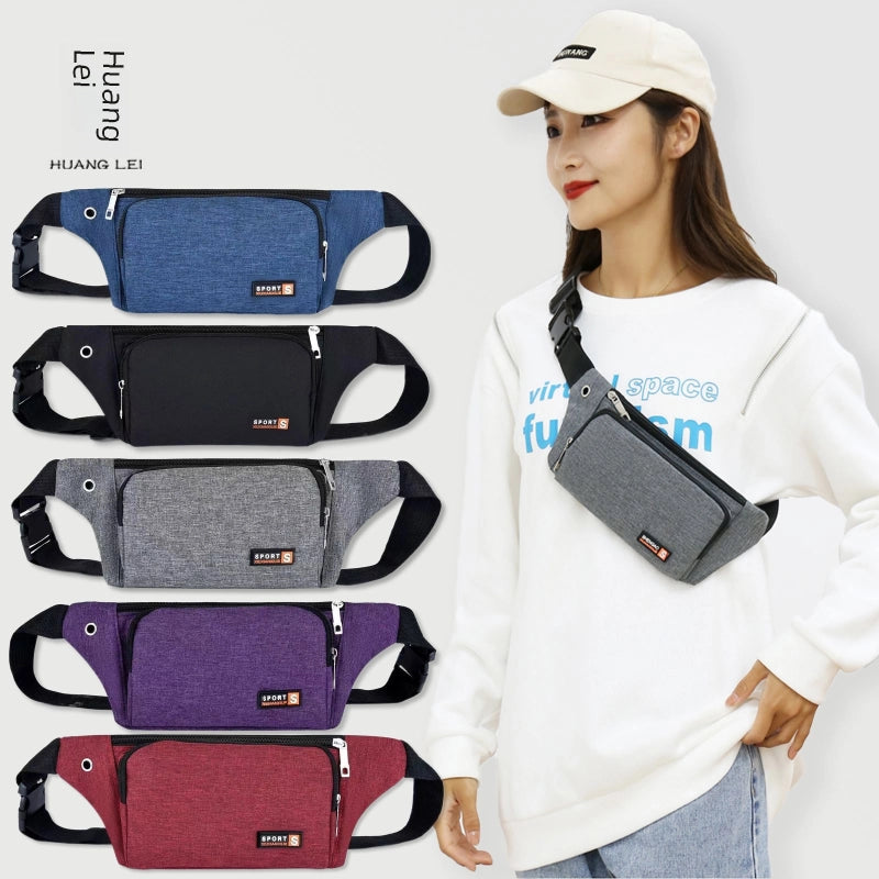 Sports Waist Bag Women's Mobile Phone Bag Men's Multifunctional Running Fitness Outdoor Leisure Waist Bag Cash Collection Fashion Waist Bag