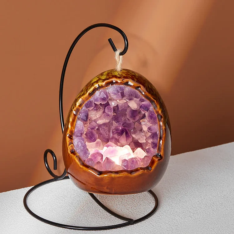 Dinosaur Egg Light Crystal Cave Gemstone Decoration