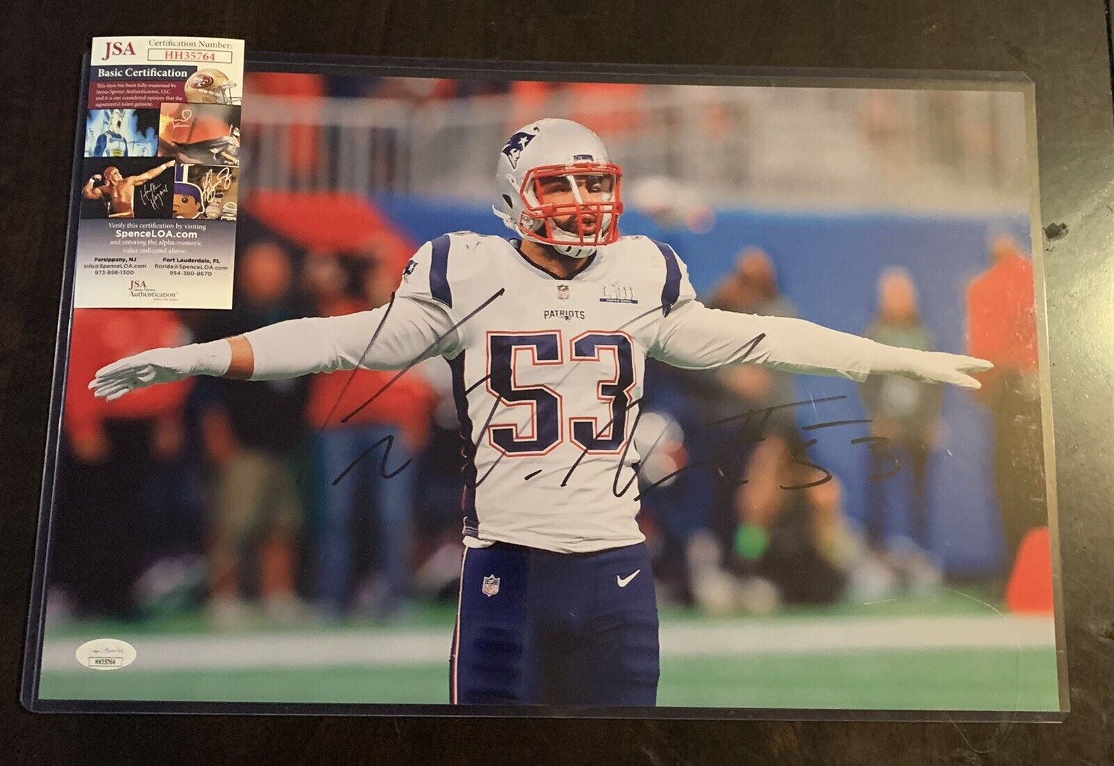 KYLE VAN NOY 11x17 Signed Photo Poster painting PATRIOTS FOOTBALL JSA/COA HH35764