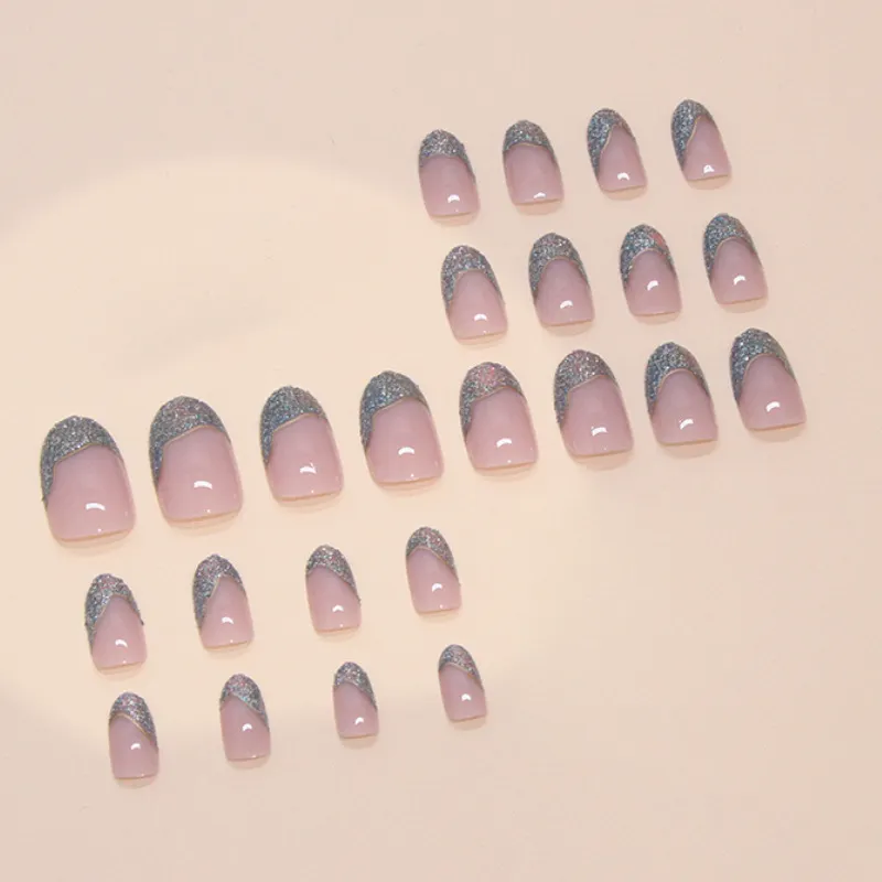 Churchf Churchf Eye Simple Fake Nails Wear Armor French Flash Removable Fine Nail Patch