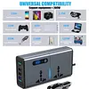 12V/24V To AC 220V Auto Converter Digital Display Auto Power Inversor 4 USB Port