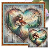Girl Playing Violin-11CT Stamped Cross Stitch 40*40cm/15.75*15.75in tapestrymarket