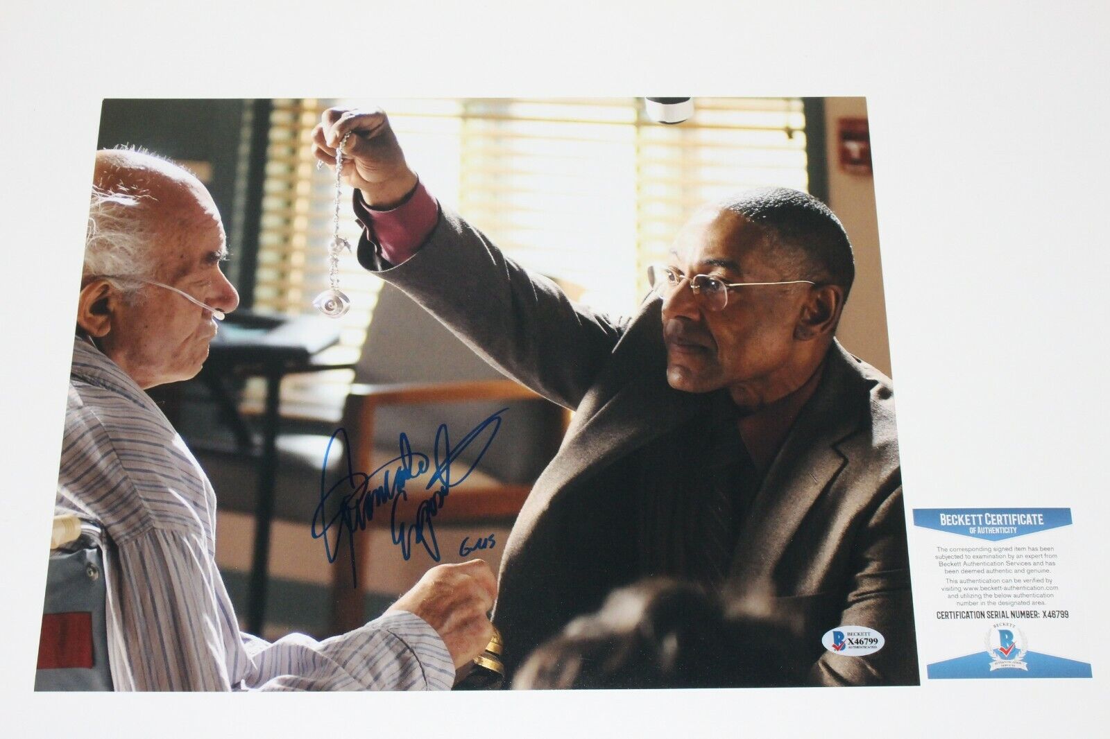 GIANCARLO ESPOSITO SIGNED BREAKING BAD 'GUSTAVO FRING' 11x14 Photo Poster painting BECKETT COA