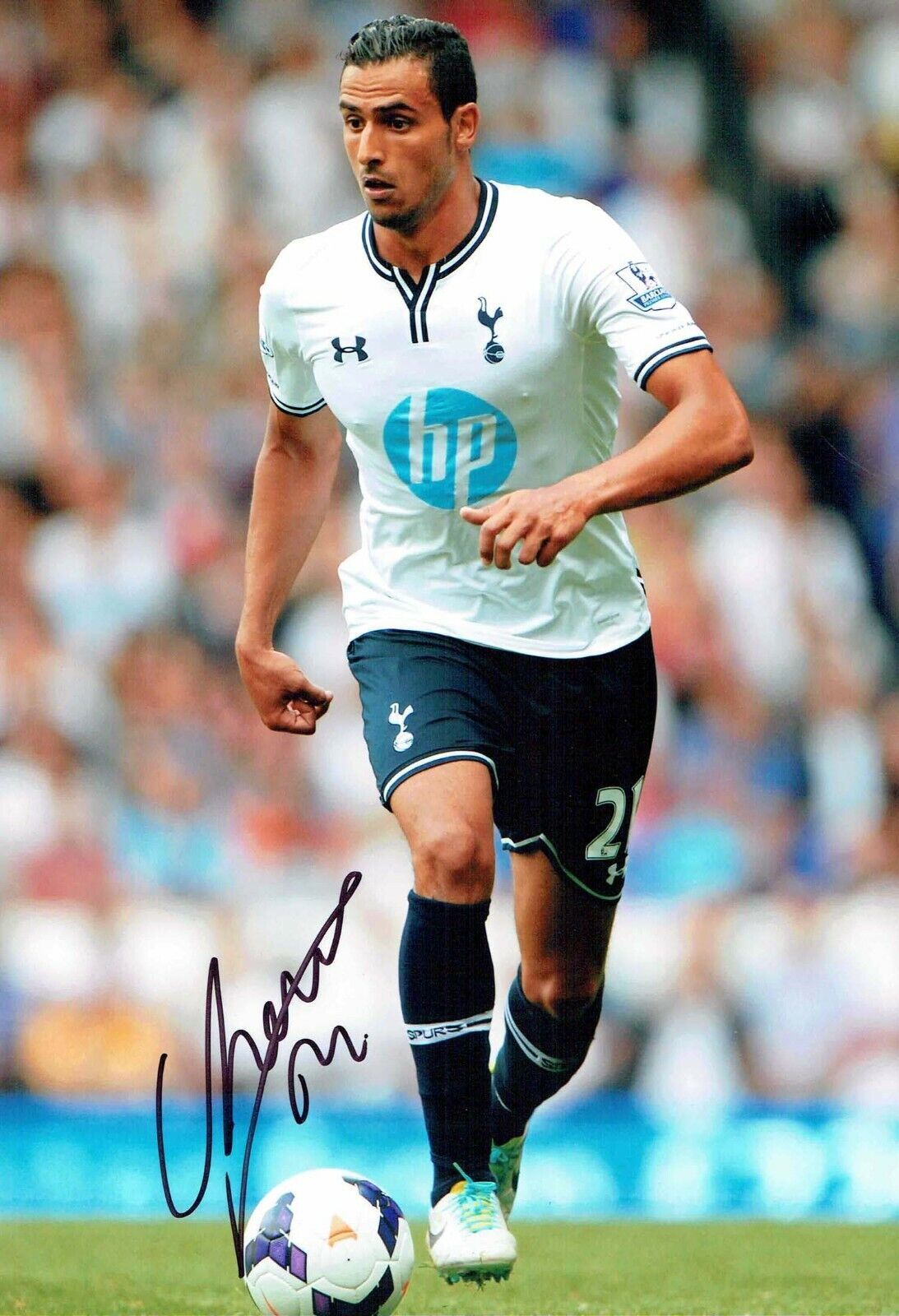 Nacer CHADLI SIGNED Autograph Tottenham Hotspur 12x8 Spurs Photo Poster painting AFTAL RD COA