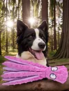2Pcs Octopus Dog Toy No Stuffing Squeaky Plush Puzzle Toy Interactive Chew Toy