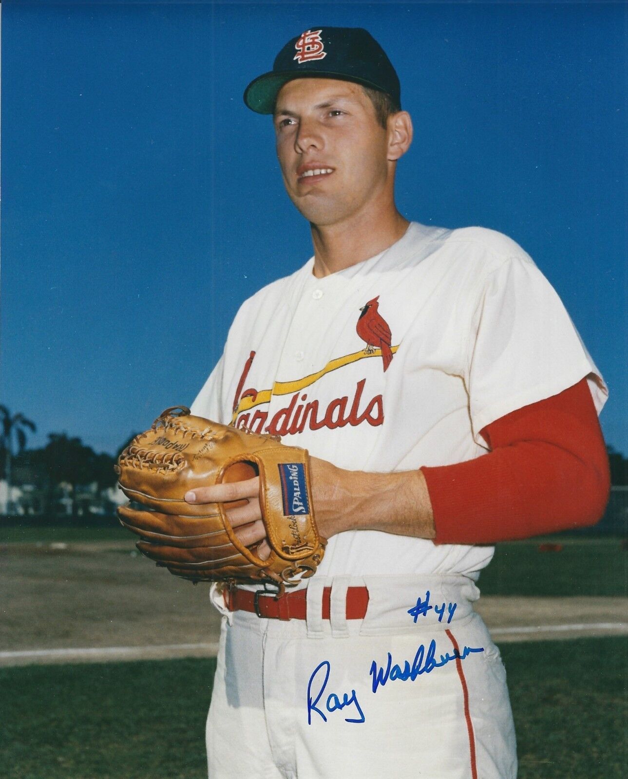 Autographed RAY WASHBURN 8x10 St. Louis Cardinals Photo Poster painting w/COA