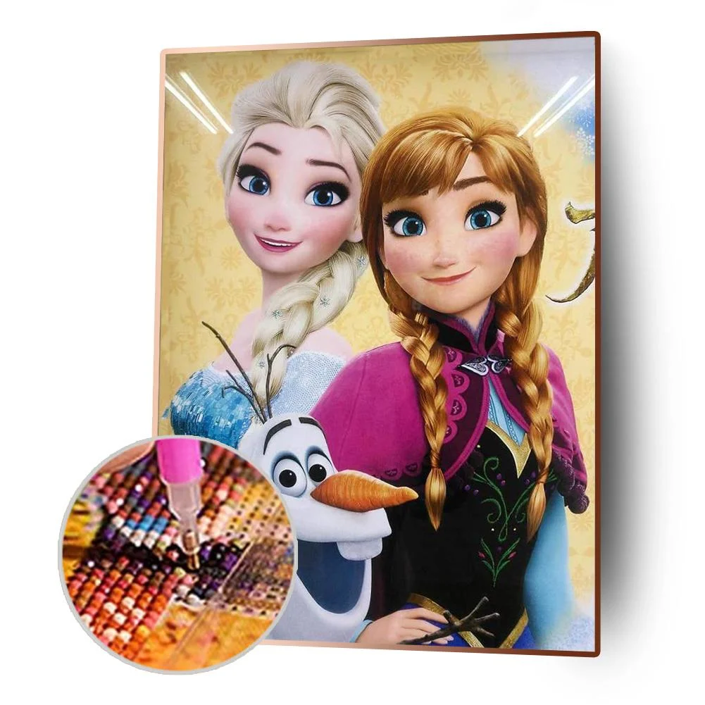 Diamond Painting - Full Round Drill - Frozen Figure(30*40cm)