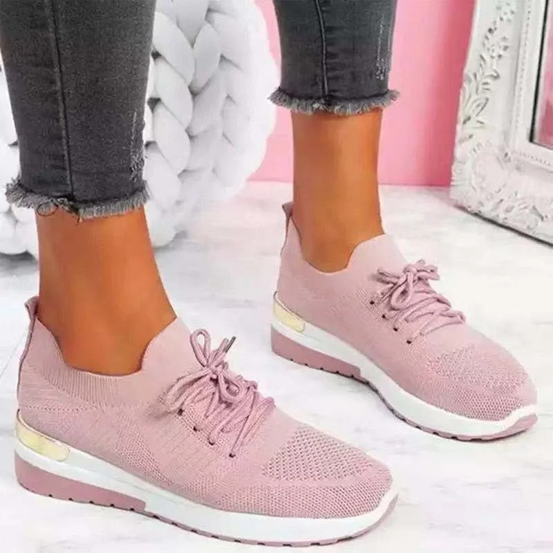 Summer Women Vulcanized Shoes Mesh Light Breathable Women Sneakers Flats Casual Female Trainers Walking Shoes Zapatillas Mujer