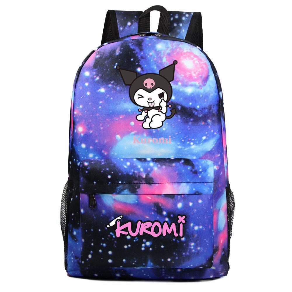 Mayoulove Kuromi Backpack Lightweight Design with Fun Print for School and Outdoor Activities-Mayoulove