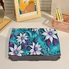 (US Local)Diamond Painting Storage Box DIY 5D Diamond Painting Jewelry Box (Flower A)