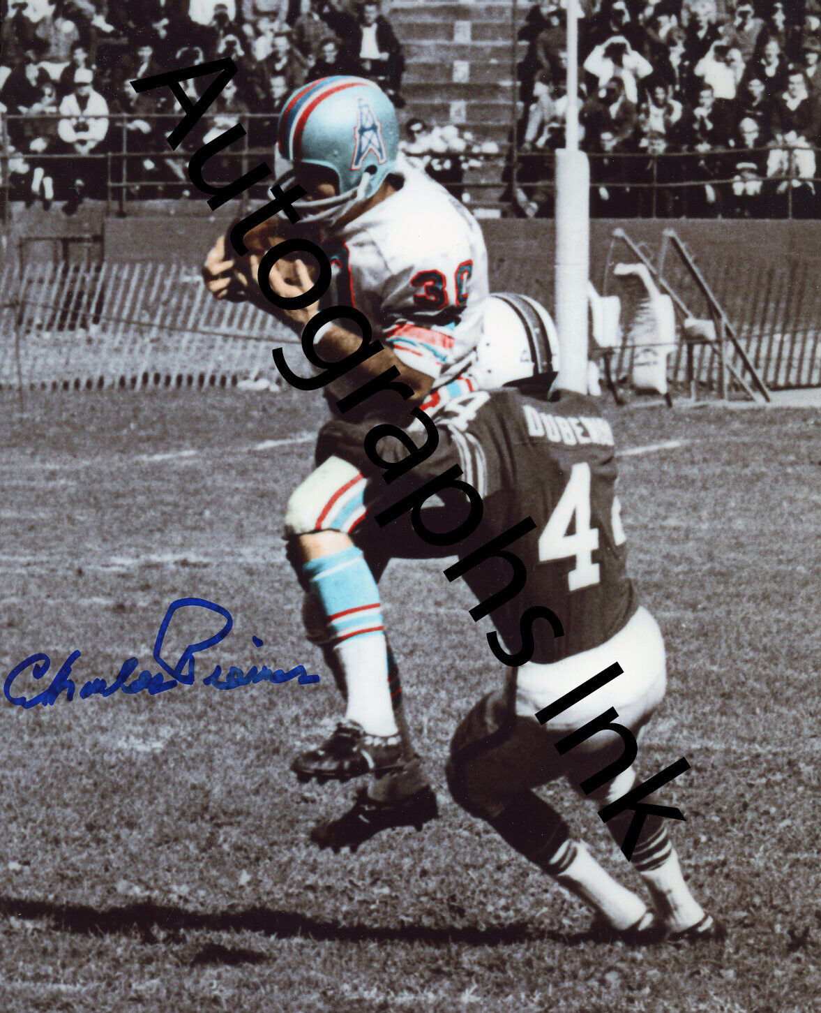 Charlie Rieves Autographed 8x10 Houston Oilers RARE#1