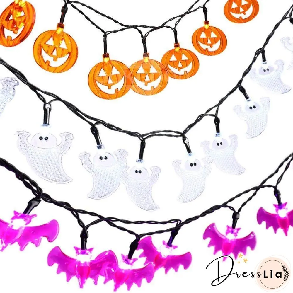 Halloween Themed LED String Lights With Remote Control