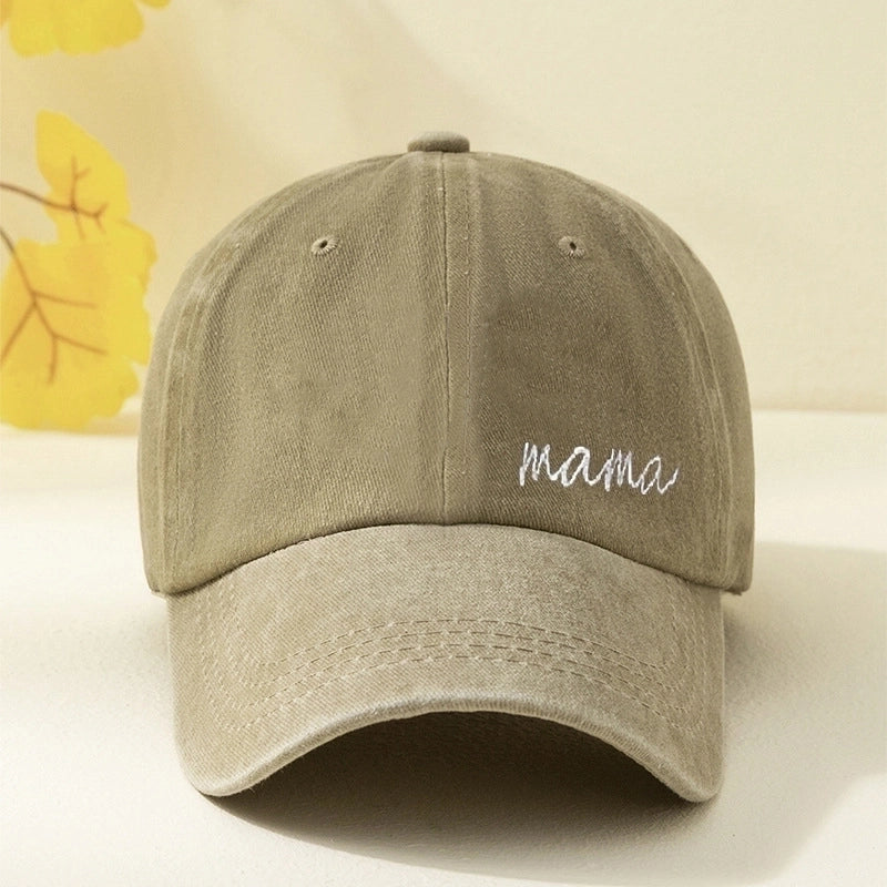 Unisex Basic Minimalist Letter Embroidery Curved Eaves Baseball Cap