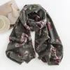 Rose Floral Autumn Winter Shawl Scarf