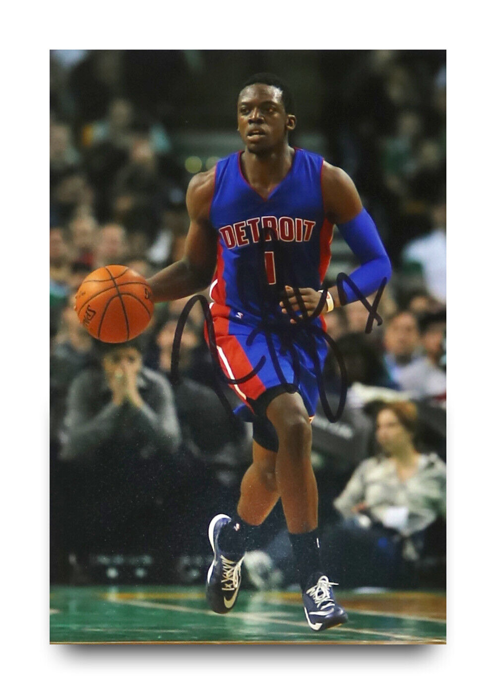 Reggie Jackson Signed 6x4 Photo Poster painting Detroit Pistons Basketball NBA Autograph + COA