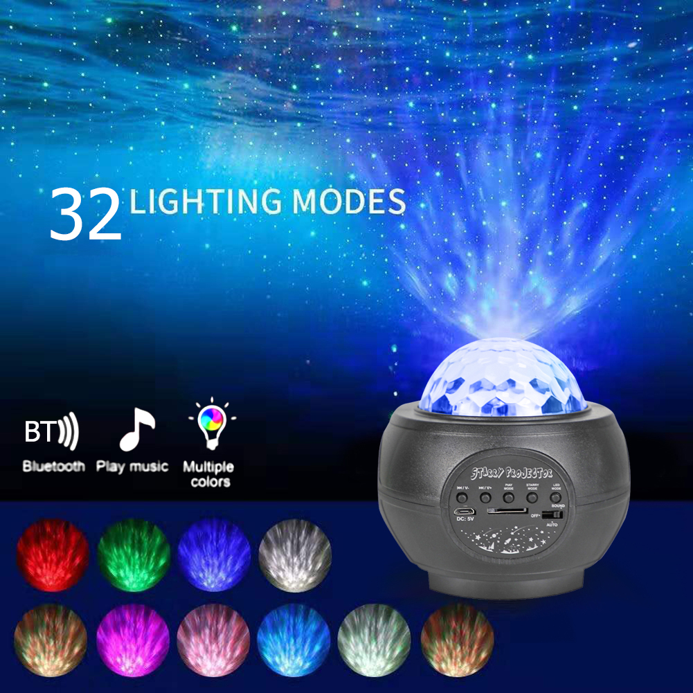 

USB LED Bluetooth Star Projector Light Remote Control Music Player Lamp, 501 Original