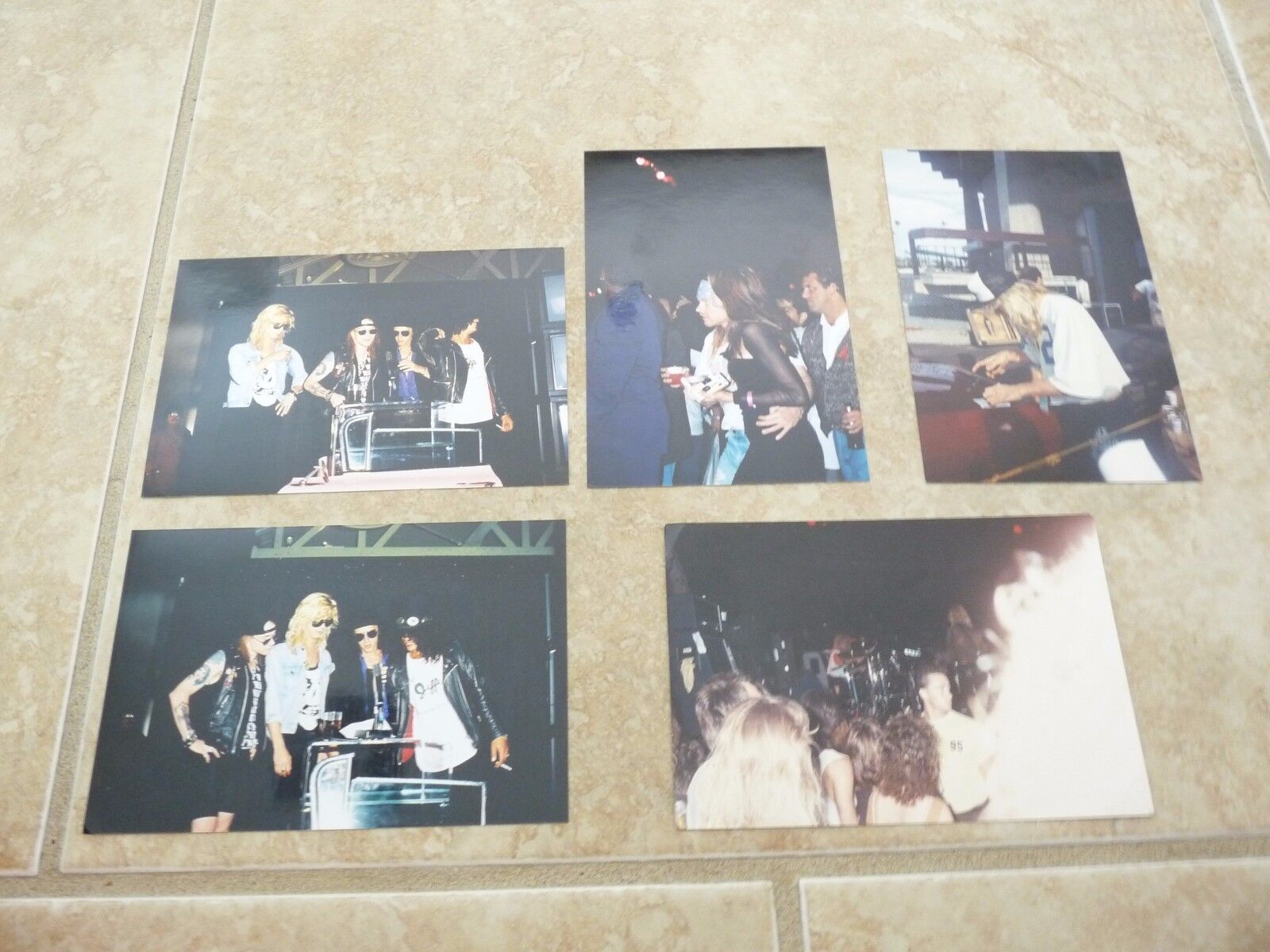 Guns & Roses 1980's Lot Of 5 Live & Candid Photo Poster paintings Lot Axl Rose Slash Duff Izzy