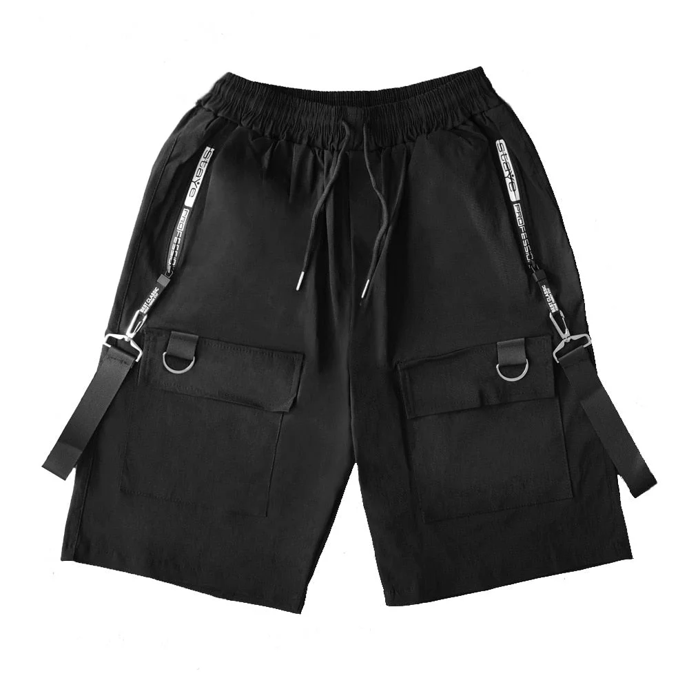 Summer Cargo Shorts Men Techwear Japanese Harajuku Fashion Streetwear Shorts for Male Joggers Hip Hop Pants Baggy Clothing