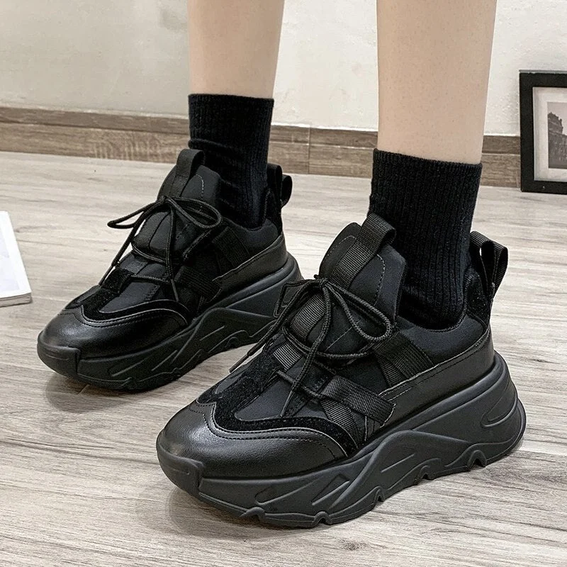 Casual Sneakers Women 2021 Summer Fashion Platform Shoes Thick Sole Sport Ladies Trainers Breathable Chunky Sneakers Women