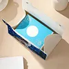 Diamond Art Tissue Box Cover DIY PU Desktop Organizer Large(WOLF)