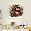 Christmas Snowman-11CT Stamped Cross Stitch 40*40cm/15.75*15.75in tapestrymarket