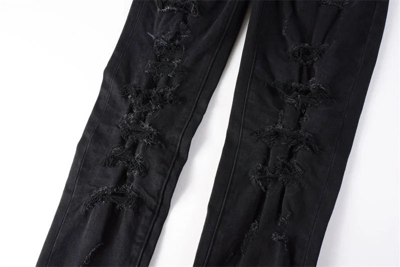 Purple Fashion Jeans 9108