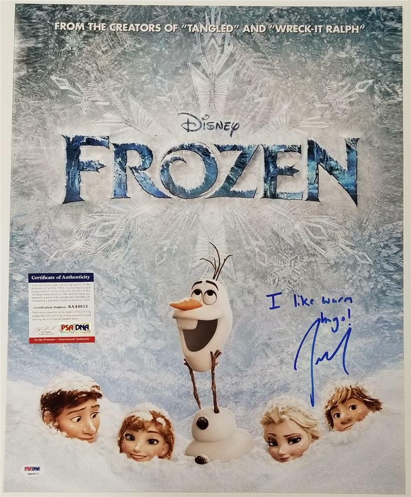 Josh Gad signed Frozen 16x20 Photo Poster painting + Inscription Voice of Olaf ~ PSA/DNA COA