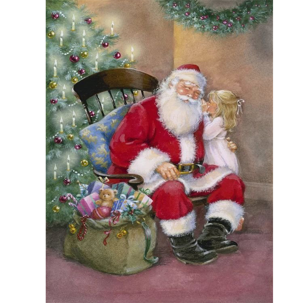 

(Multi-Size) Santa Claus - Round/Square Drill Diamond Painting - 30*40CM, Square diamond 30*40cm, 501 Original