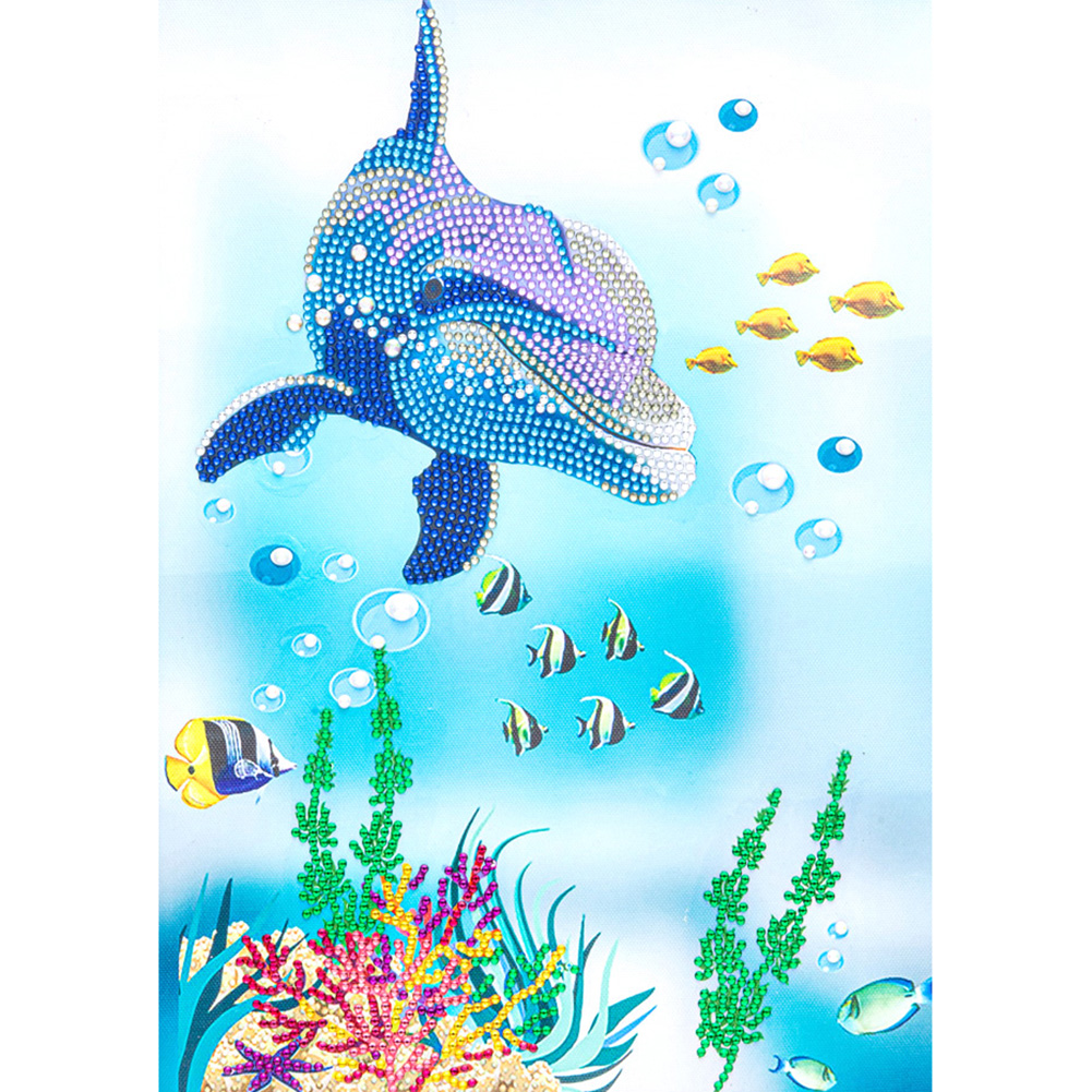 

30*40CM - Dolphin - Special Shaped Diamond Painting, 501 Original