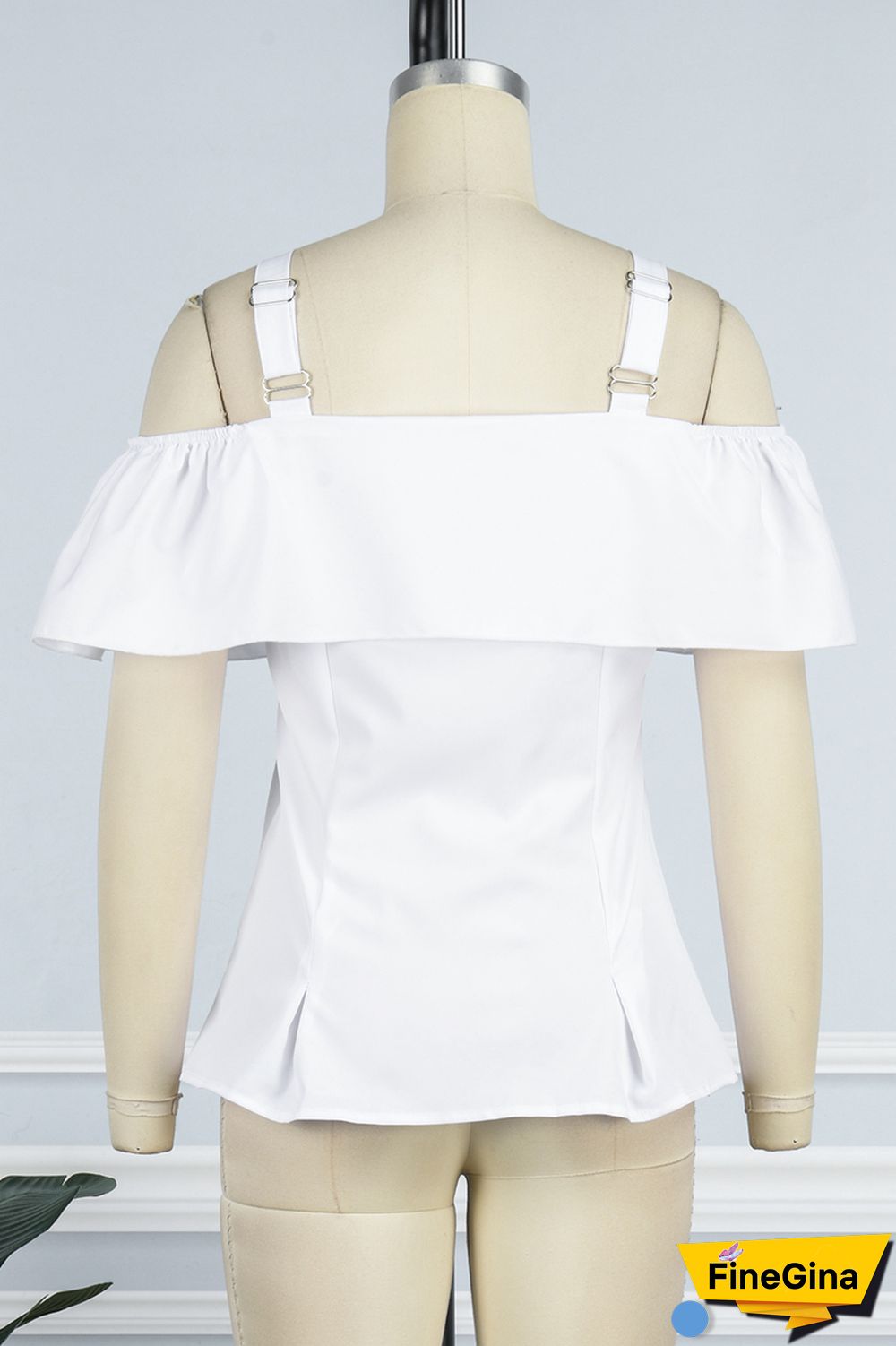 Black Casual Solid Backless Off the Shoulder Tops