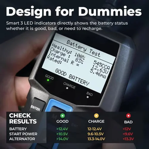 🎁2025 Hot Sale 50% OFF💥BT100 Car Battery Tester 12V Load Tester