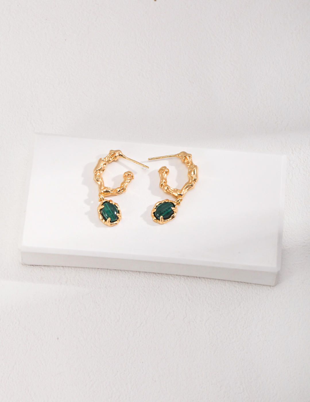 Malachite Drop Earrings