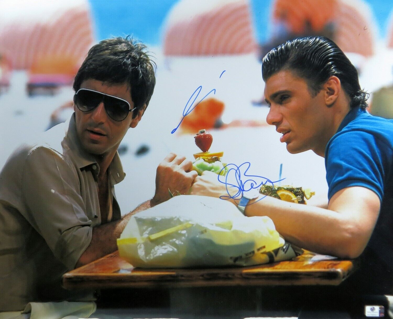 Al Pacino Steven Bauer Dual Signed Autographed 16X20 Photo Poster painting Scarface GV796507