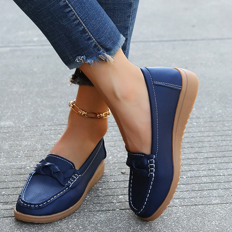 Women's Orthopedic Summer Shoes Soft Leather Slip-on Casual Walking Shoes  Stunahome.com