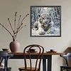 Diamond Painting-DIY Full Round Drill Snow White Tiger(40*40 CM)