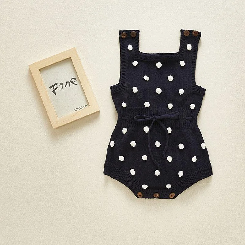Baby Girl Boy Sleeveless Romper Jumpsuit 0-24M Baby Knitting Rompers Cute Overalls Newborn Baby Girls Boys Clothes Infantil