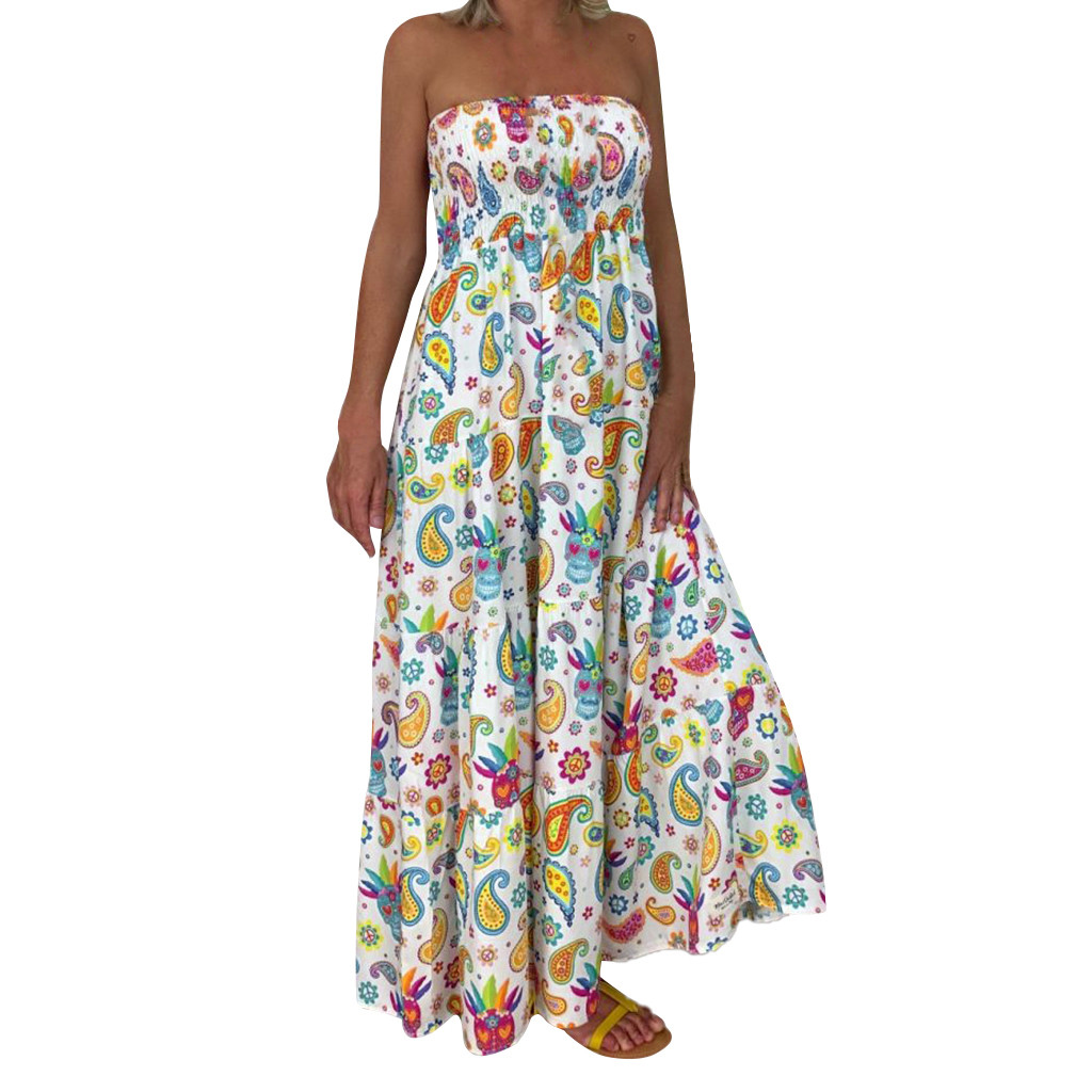 Mature Women Summer Fashion Loose and Thin Elastic Waist Wrap Dress
