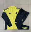 25/26 Real Madrid yellow long zipper Training Jacket Set