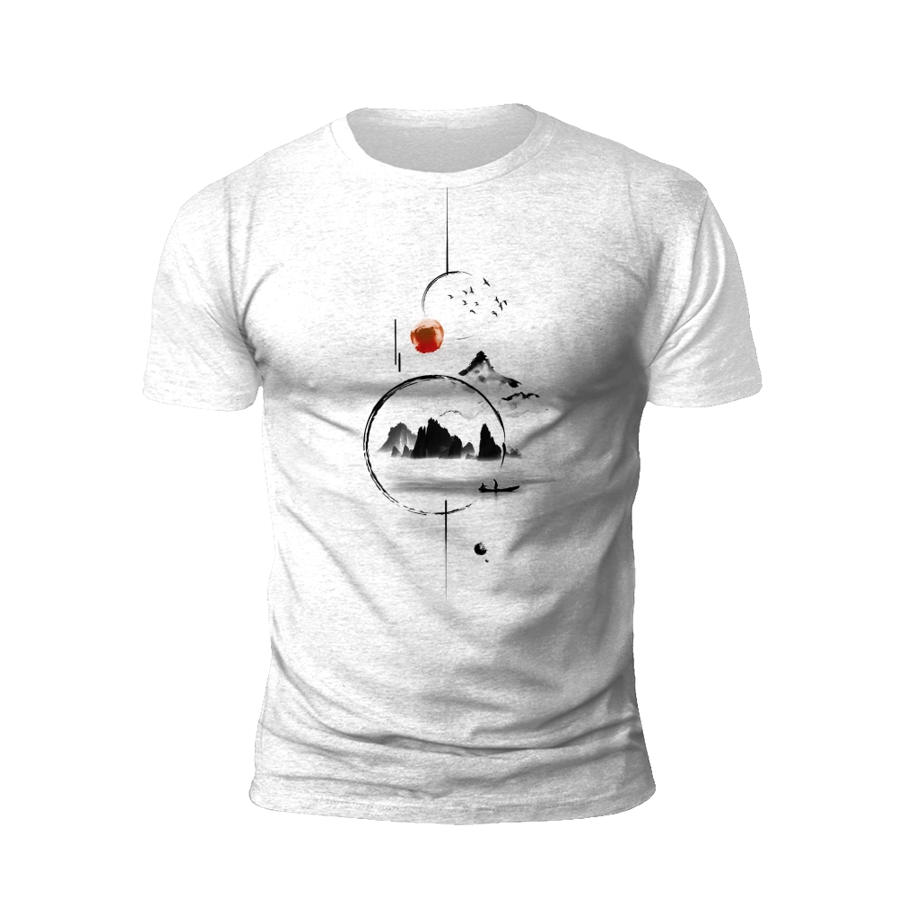 Harmony of Nature: Mountain and Sun T-Shirt