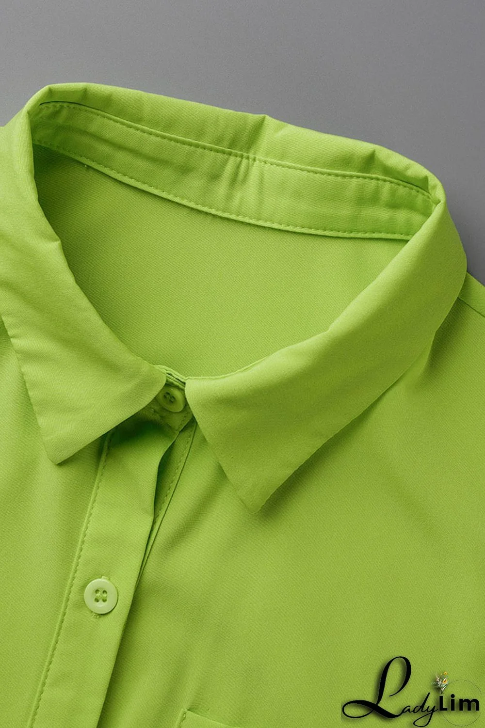 Tangerine Red Casual Solid Bandage Patchwork Buckle Turndown Collar Shirt Dress Dresses